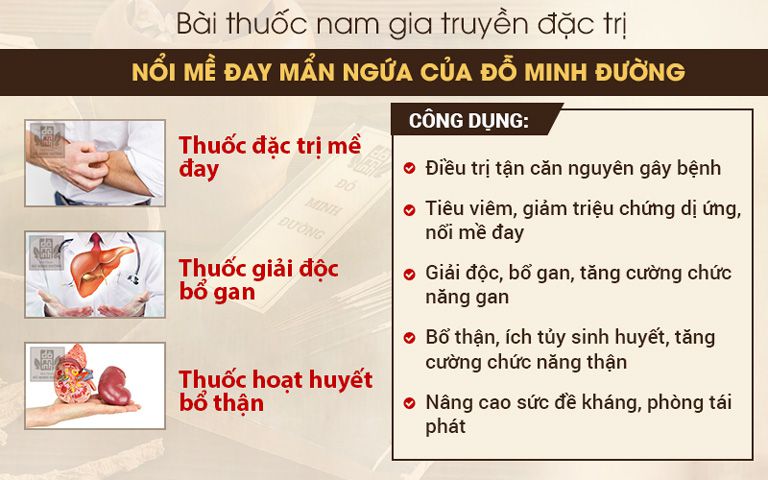 Bài thuốc đặc trị nổi mề đay hiệu quả và an toàn của Đỗ Minh Đường