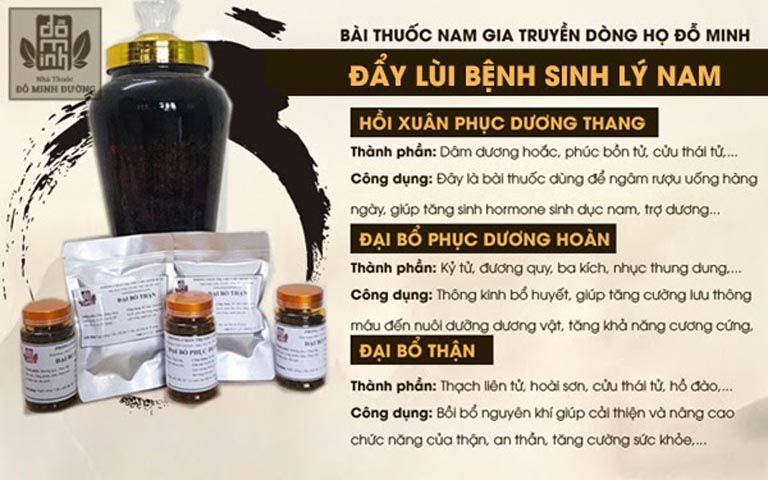 Bài thuốc ngâm rượu cương dương Đỗ Minh Đường