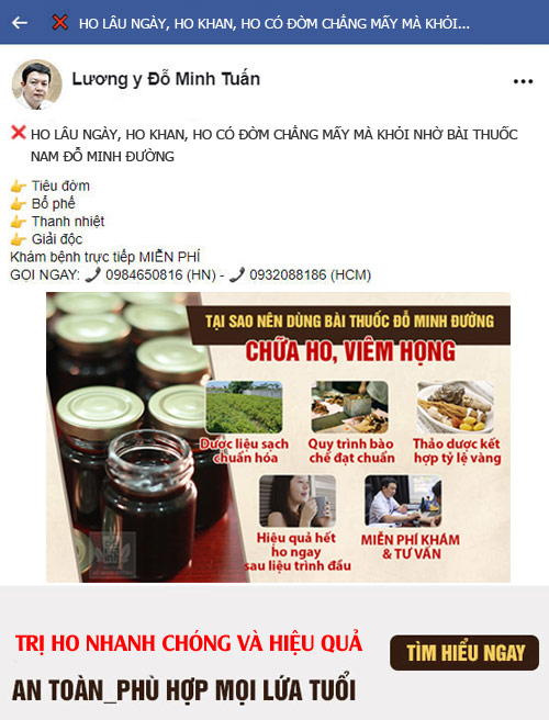 banner trị ho đỗ minh đường