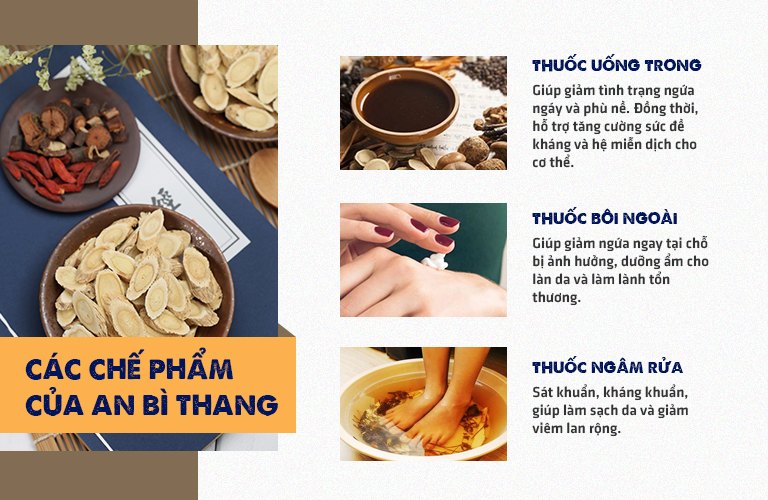 3 chế phẩm trong bài thuốc An Bì Thang đặc trị các bệnh viêm da