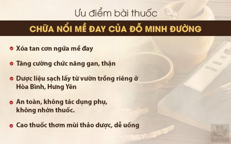 Ưu điểm chữa nổi mề đay sau sinh tại Đỗ Minh Đường