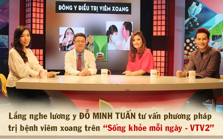 Diễn viên Hoa Thúy xuất hiện trên chương trình "Sống khỏe mỗi ngày" chữa viêm xoang