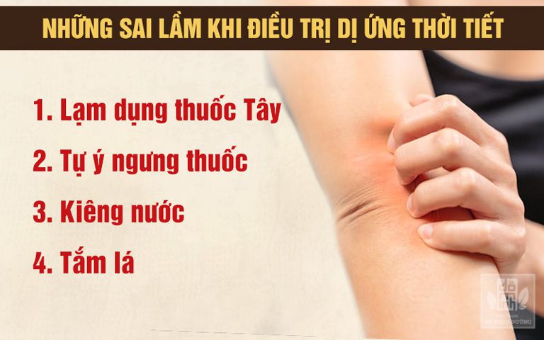 Những sai lầm khi điều trị dị ứng thời tiết