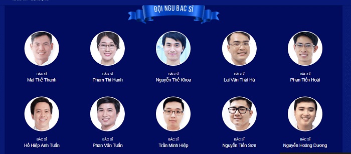 Đội ngũ y bác sĩ tại các chi nhánh