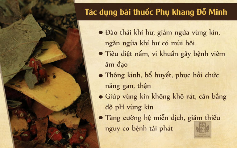 Không chỉ trị ngứa vùng kín, bài thuốc Phụ khang Đỗ Minh còn mang đến nhiều lợi ích khác