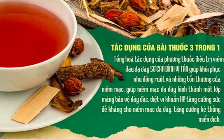 Tác dụng của sơ can bình vị tán