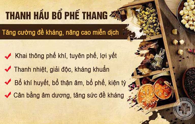 Tác dụng của bài thuốc thanh hầu bổ phế thang