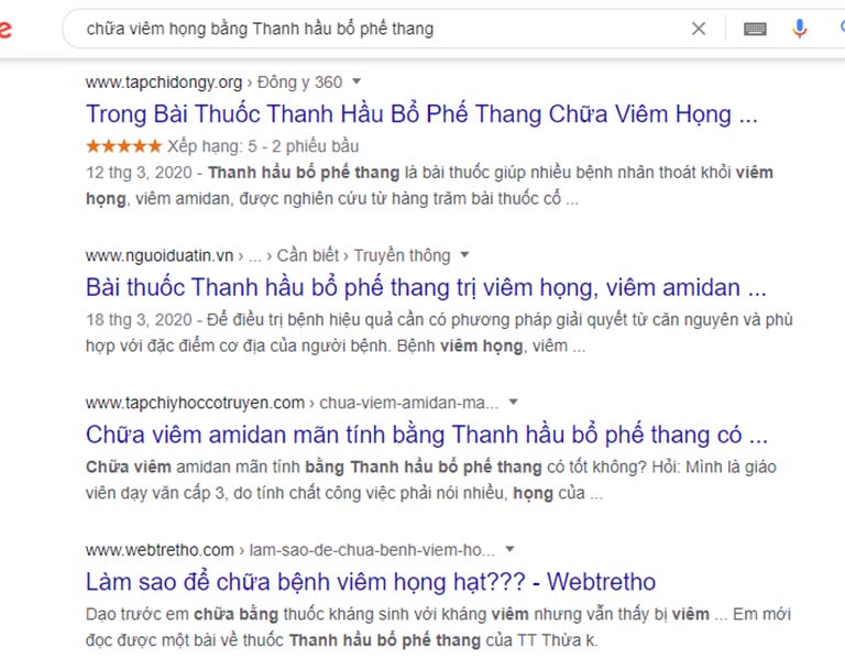 Thanh Hầu Bổ Phế Thang nhận được rất nhiều quan tâm của bạn đọc