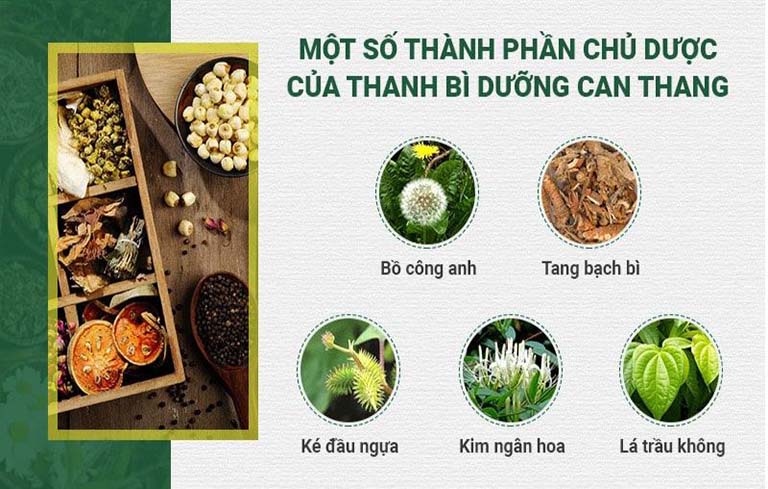 Thanh bì dưỡng can thang được bào chế hoàn toàn từ dược liệu thiên nhiên