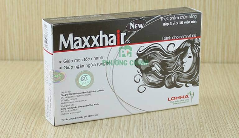 Thuốc mọc tóc Maxxhair là thực phẩm chức năng giúp kích thích mọc tóc được điều chế dạng viên ngậm