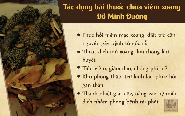 1 liệu trình chữa viêm xoang hoàn chỉnh của Đỗ Minh Đường sẽ cho tác dụng tổng hòa hơn