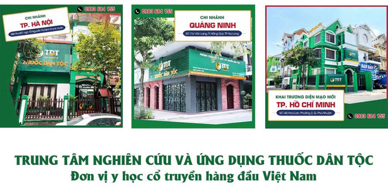 3 cơ sở của Trung tâm Nghiên cứu và Ứng dụng Thuốc dân tộc